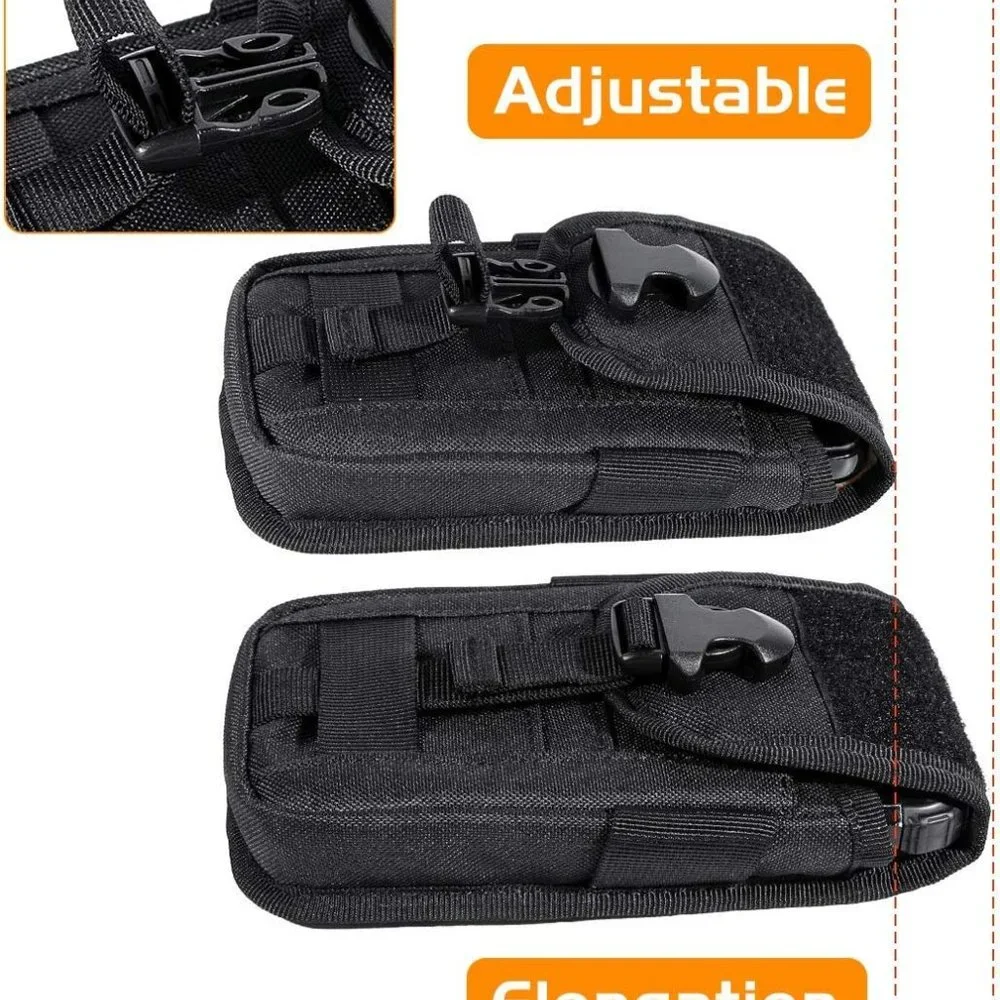 Tactical Cell Phone Holster Pouch with US Flag Patch